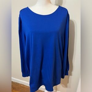 NWT plus-size blue long-sleeve top